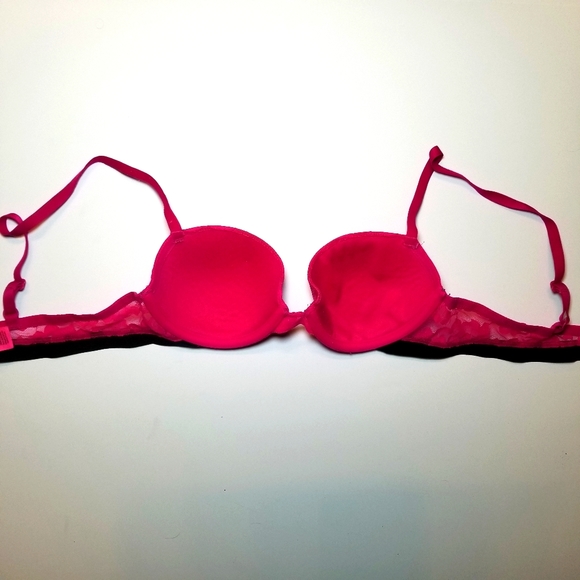 La Senza Remix Lace Balconette Bra Pink and Black - Picture 3 of 4